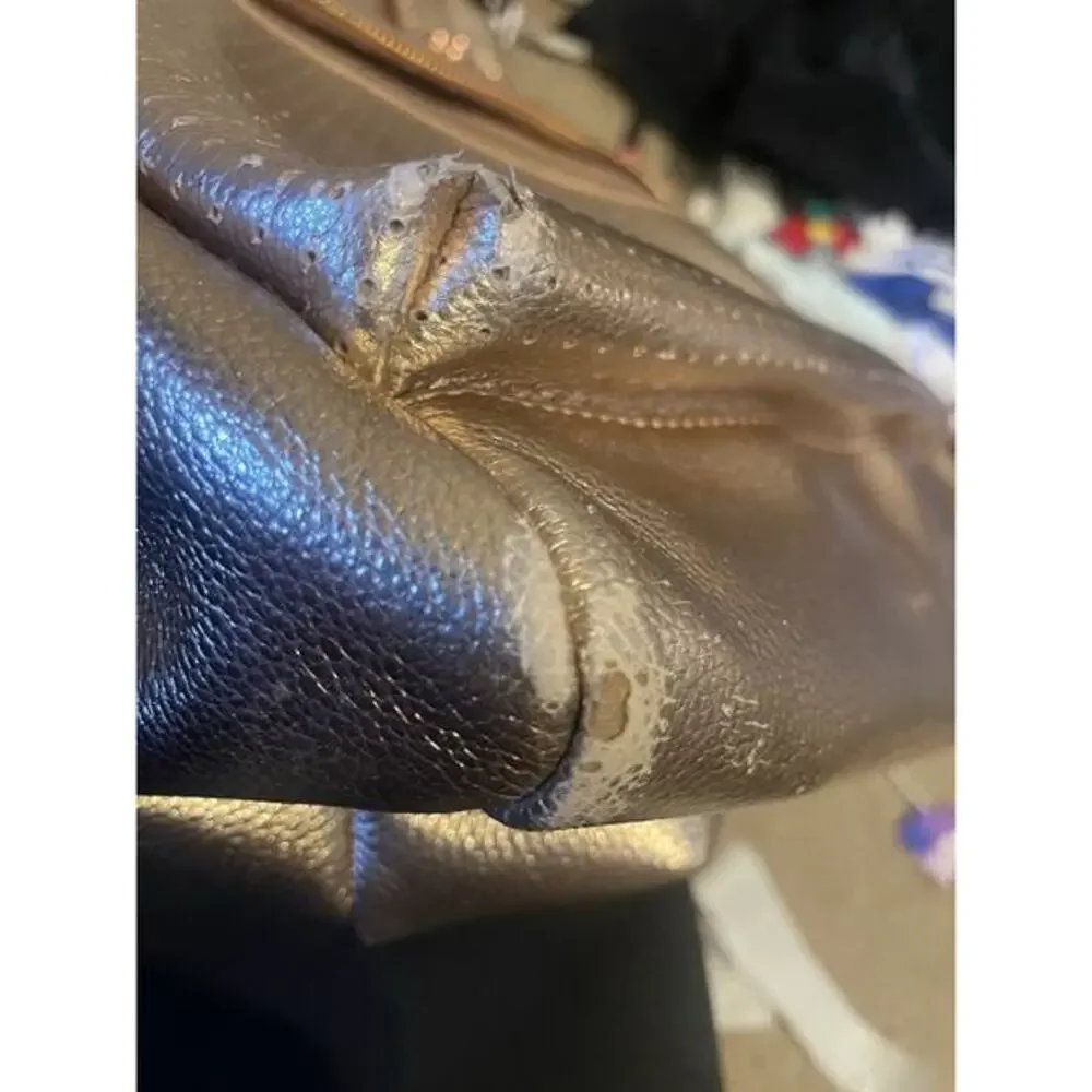 Disney Rose Gold Mickey Mouse Icon Flair Backpack Top‎ Handle Strap Pockets Used